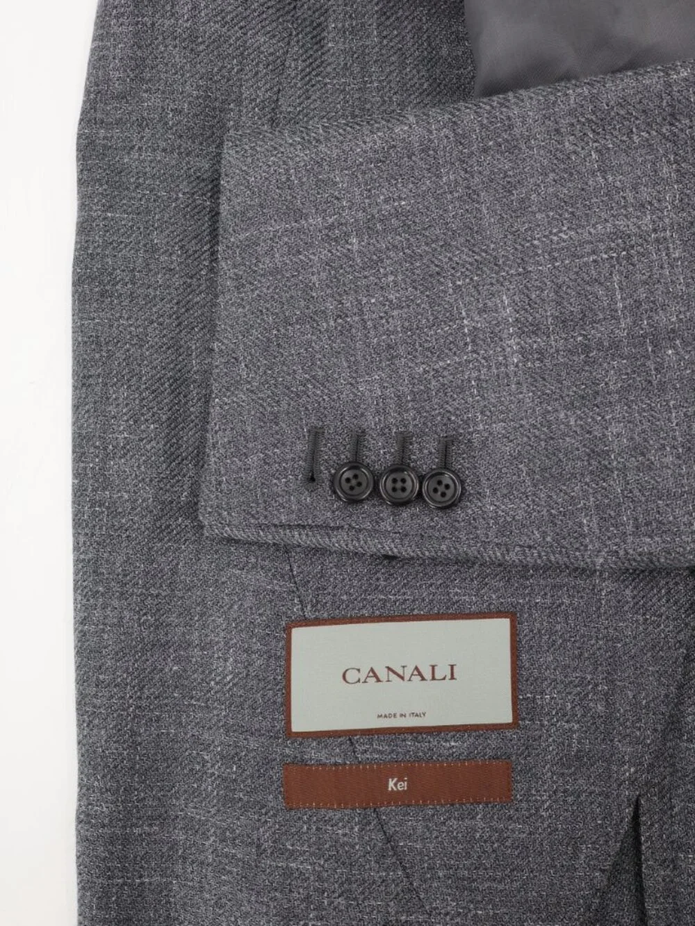 Canali Kei Sport coat mens 52R Slim Wool Silk Linen Unstructured gray half lined